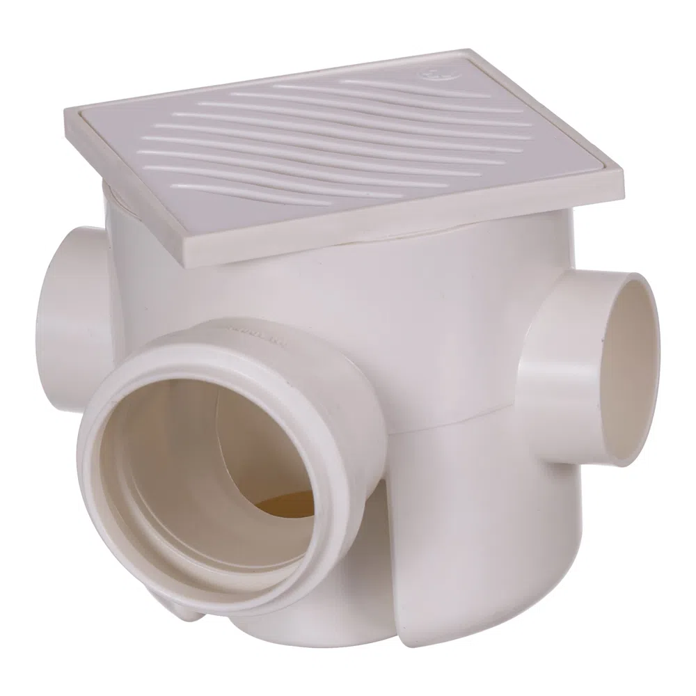 Caixa Sifonada para Gordura Tigre Quadrada 71 100 X 100 X 50 MM Branco