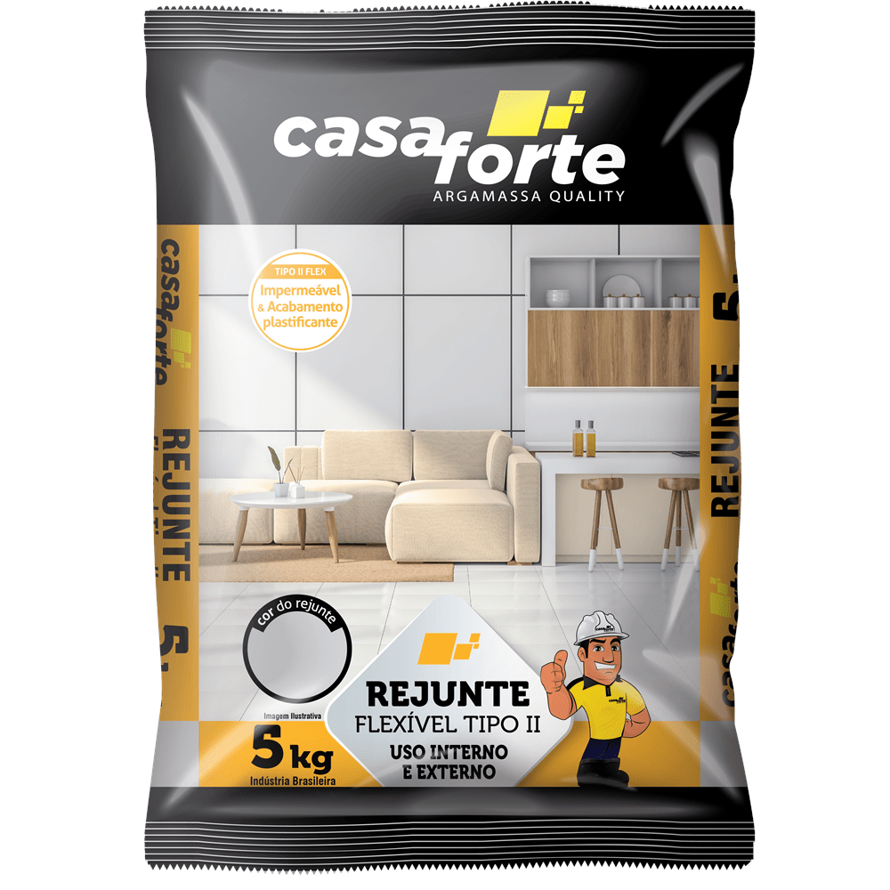Rejunte Flexível Casa Forte Branco 5Kg